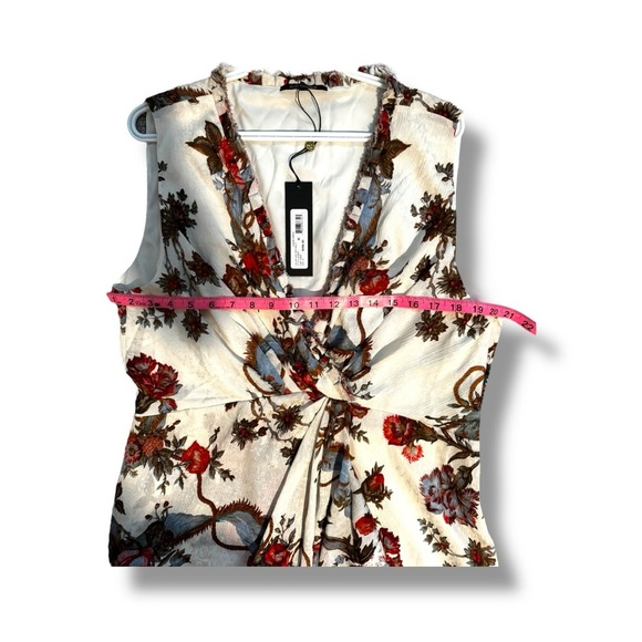 Kobi Halperin Carine Dress NWT XL Ivory Floral High-Low MSRP $598 - Picture 10 of 11